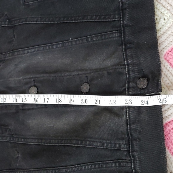 Levi's vintage fit black denim jean jacket small - Picture 9 of 12